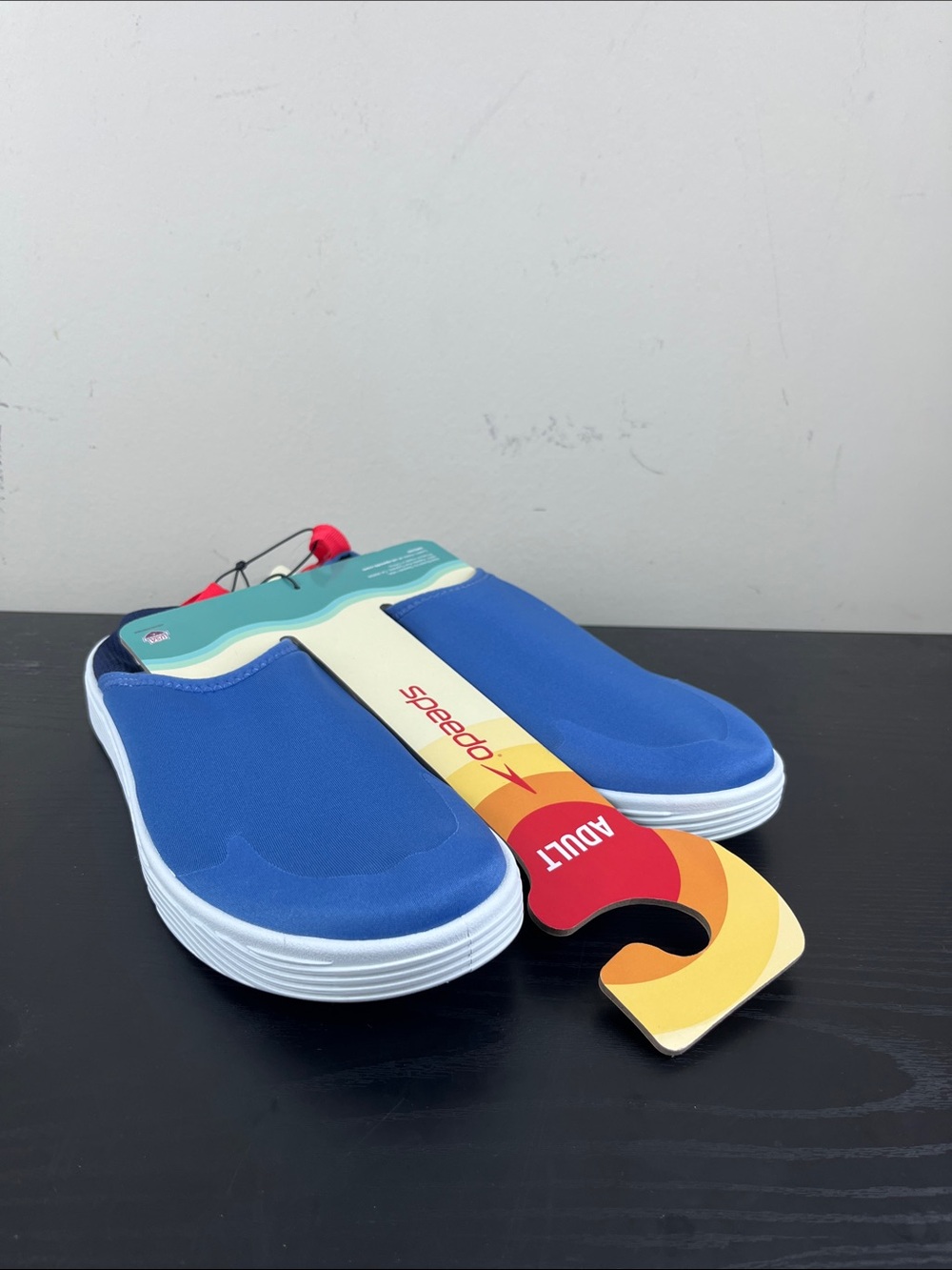 Speedo Men's Medium Royal Blue Slip On Water Shoes Aqua Beach Pool Swim NWT